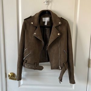 Suede Bar III Biker Jacket Size Small